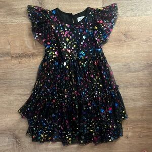 Lola and the Boys Shining Rainbow Star Tulle Dress size 6